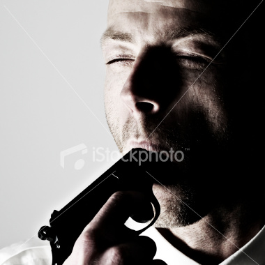 Man With Gun In Mouth 90